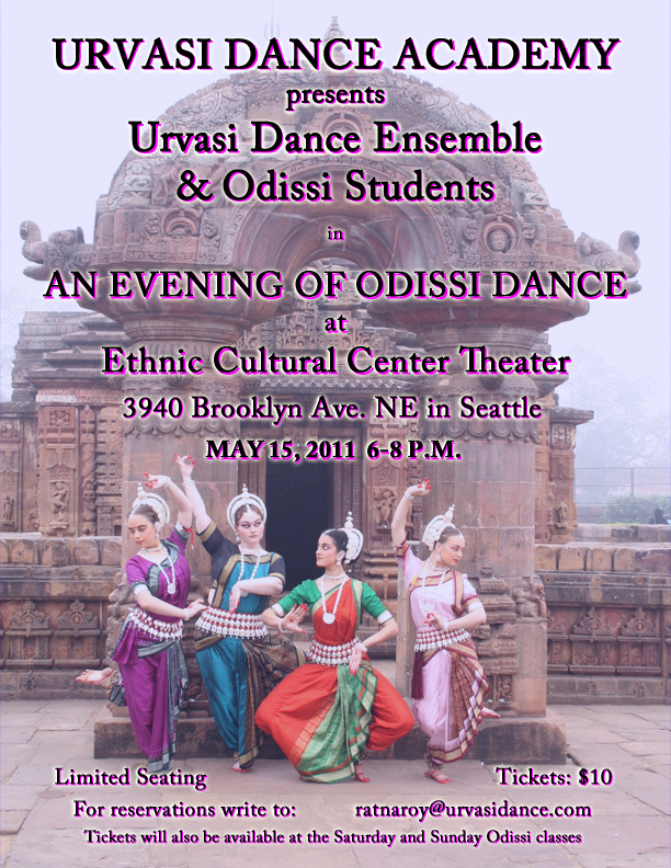 May 14, 2011 Urvasi Odissi Dance Poster